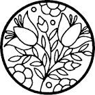 Flowers coloring page