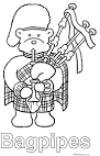 Bagpipes coloring page