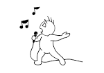 Singing coloring page