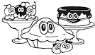 Dessert coloring page
