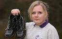 Stacey Pearson HOLDING SHOES: Girl banned from school for having pink ... - StaceyPearson_1355814c