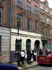 Number 19 Princelet Street. Visitors wait for admission to the old synagogue - via Daymix