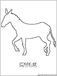 Mule coloring page