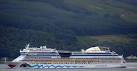 Aida Blu passing Bullwood. The German cruise ship is just north of Bullwood - via Daymix
