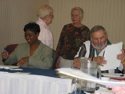 Our lawyer, Arleen Huggins, seated next to Don Waterston - arleenhuggins