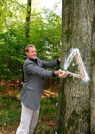 \u0026quot;Dieser Baum wird ein Methusalem und nicht gefällt\u0026quot;, sagte Thomas Wälter vom Landesamt für Naturschutz und markierte den Baum mit einem dauerhaft sichtbaren ... - Thomas_Wälter_Baum_Markieren_15_09_2009_MG_3520