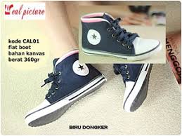 Jual Sepatu Replika Converse Flat Casual High Ankle Fashion Korea ...