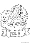 Groundhog coloring page