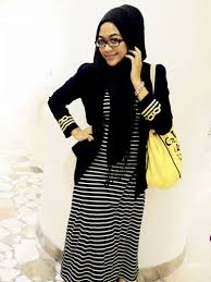Model Baju Muslim Casual Stripped | Brekelesix's Blog