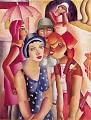 Five girls from Guaratinguetá | Emiliano di Cavalcanti | 1926 ...
