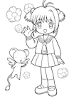 Sakura coloring page