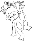 Monkey coloring page