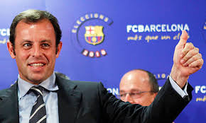 Sandro Rosell durante un acto como presidente barcelonista