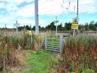 This pedestrian level crossing carries the 103 km Northumberland Coast Path - via Daymix