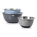 3-Piece Stainless Steel Mixing Bowl Set - Blue/Gray - OXO