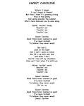 SWEET CAROLINE Lyrics