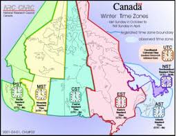 time zones in canada