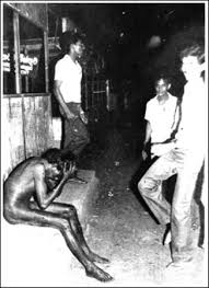Sinhalese mob humiliate and torture Tamil Man in 1983 riots