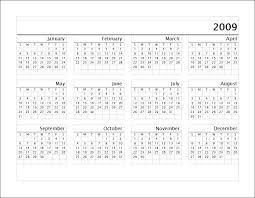 printable 2009 calendar