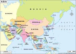 asia map with capitals