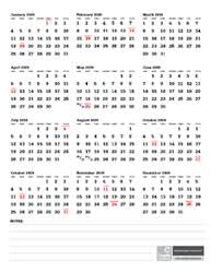 printable 2009 calendar