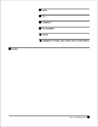 fax cover sheet sample