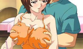 Hentai cutie doing a cock with her big boobs