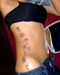 cherry blossom tattoo on side