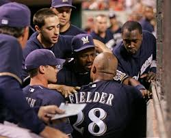 � The Milwaukee Brewers are up