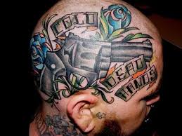 gangster tattoo lettering