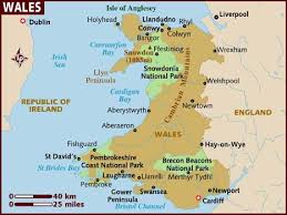 Map of Wales