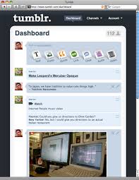 A peak into Tumblrs dashboard