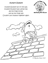 nursery rhymes coloring sheets