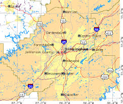 Jefferson County, AL map