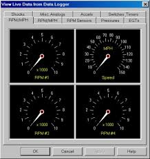 Above RPM and MPH displays: