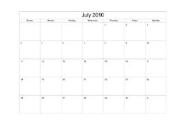 july 2010 calendar printable
