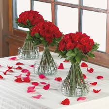 red rose wedding centerpieces