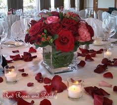 red rose wedding centerpieces
