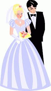bride and groom clipart