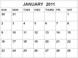 2011 printable calendar