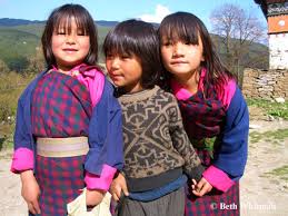 Young Girls in Bhutan