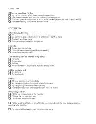birth plan sample