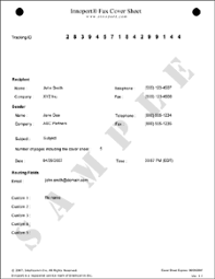 fax cover sheet sample