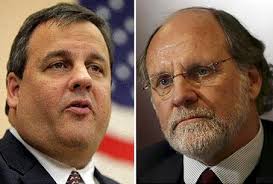 Corzine, Christie spend