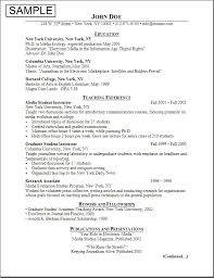 sample resume format