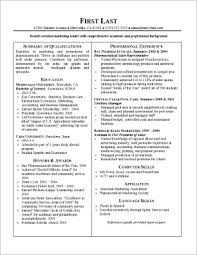 sample resume format