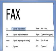 fax cover sheet sample