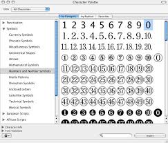 symbols names