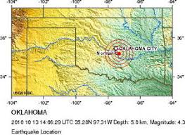 Photo: Map of Oklahoma quake