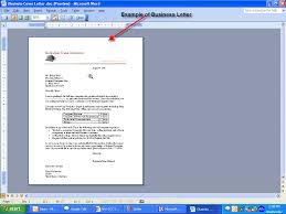 example of business letter